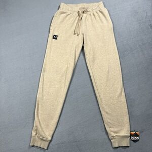 Under Armour Sweatpants Mens S Tan Joggers Fleece Loose Tapered Oatmeal Pockets